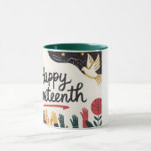 Happy Juneteenth Colorful Freedom Day Design Tasse (Zentrum)