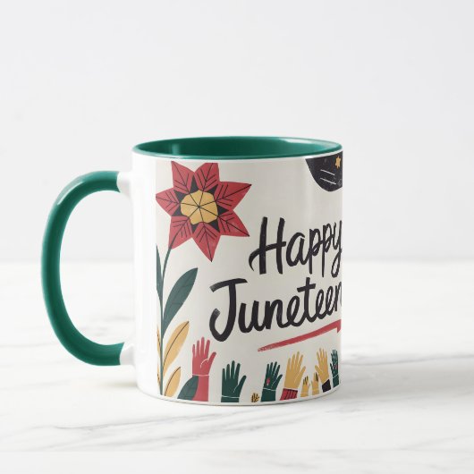 Happy Juneteenth Colorful Freedom Day Design Tasse (Links)