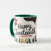 Happy Juneteenth Colorful Freedom Day Design Tasse (Vorderseite Links)