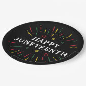 Happy Juneteenth feiert Schwarze Unabhängigkeit Pappteller (Schrägansicht)