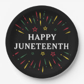Happy Juneteenth feiert Schwarze Unabhängigkeit Pappteller (Vorderseite)