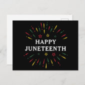 Happy Juneteenth feiert Schwarze Unabhängigkeit Postkarte (Vorne/Hinten)