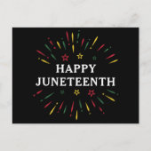 Happy Juneteenth feiert Schwarze Unabhängigkeit Postkarte (Vorderseite)