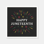Happy Juneteenth feiert Schwarze Unabhängigkeit Serviette (Vorderseite)