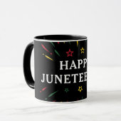 Happy Juneteenth feiert Schwarze Unabhängigkeit Tasse (Vorderseite Links)