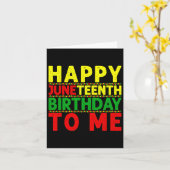 Happy Juneteenth Geburtstag zu mir Juneteenth Birt Karte (Gelbe Blume)
