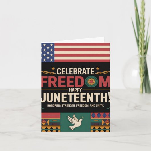 Happy Juneteenth Grueting Feiertagskarte (Vorderseite)
