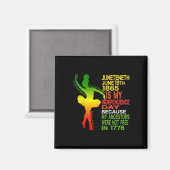 Happy Juneteenth Independence Dancer Black Girl Ba Magnet (Vorderseite/Rückseite)