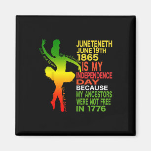 Happy Juneteenth Independence Dancer Black Girl Ba Magnet