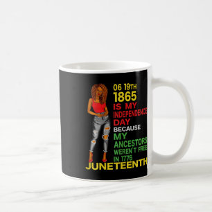 Happy Juneteenth ist mein Unabhängigkeitstag frei Kaffeetasse