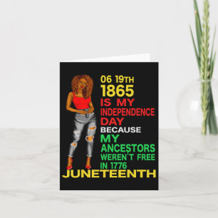 Happy Juneteenth ist mein Unabhängigkeitstag frei  Karte