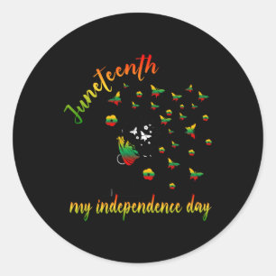 Happy Juneteenth ist mein Unabhängigkeitstag frei Runder Aufkleber