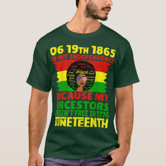 Happy Juneteenth ist mein Unabhängigkeitstag frei  T-Shirt