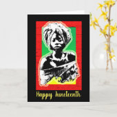 Happy Juneteenth Karte (Gelbe Blume)