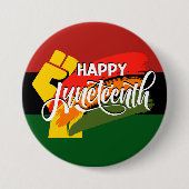 HAPPY JUNETEENTH Pan African Button (Vorderseite)