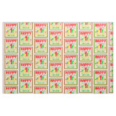 Happy Juneteenth Red Green Yellow Hands Stoff (Fat Quarter (45,7 x 55,9 cm))