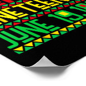 Happy Juneteenth Schwarze Geschichte Monat Juni 19 Poster (Ecke)