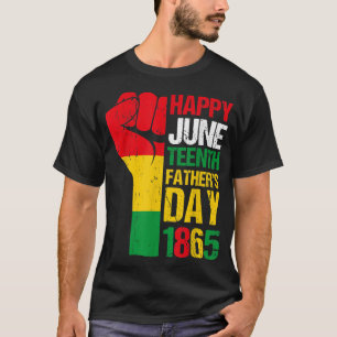 Happy Juneteenth Vatertag 1865 Schwarzer Vater Hap T-Shirt