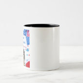 Happy Juneteenth Zweifarbige Tasse (Mittel)