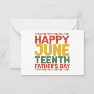Happy JuneZehnter Vatertag Schwarze Geschichte Mon Mitteilungskarte