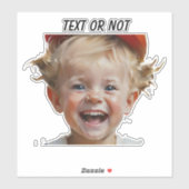 Happy Junge passt Schreibwagen an Aufkleber (Blatt)