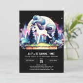 Happy Jungle Horse Geburtstag Einladung (Stehend Vorderseite)