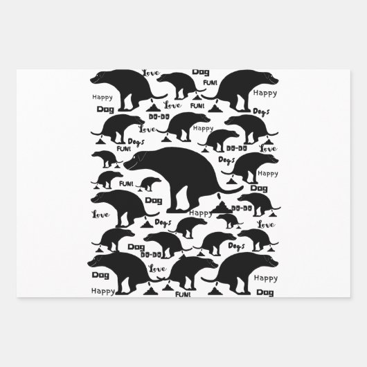 Happy Kackend Hund Geschenkpapier Set (Vorderseite 3)