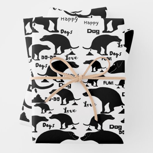 Happy Kackend Hund Geschenkpapier Set (Beispiel)