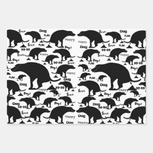 Happy Kackend Hund Geschenkpapier Set