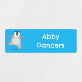 Happy Kaiser Pinguin Küken Cartoon personalisiert Etiketten (Design 2)