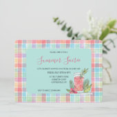 Happy Kariert Einladung (Stehend Vorderseite)