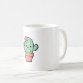 Happy Kawaii Cactus – Cute Illustration Kaffeetasse (VorderseiteRechts)