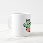 Happy Kawaii Cactus – Cute Illustration Kaffeetasse (Vorderseite Links)