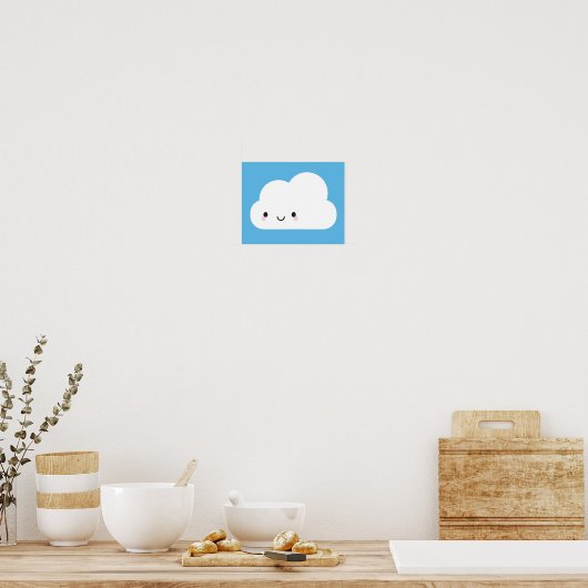 Happy Kawaii Cloud Poster (Küche)