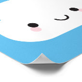 Happy Kawaii Cloud Poster (Ecke)