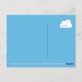 Happy Kawaii Cloud Postkarte (Rückseite)