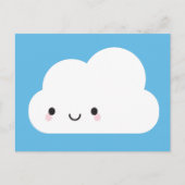 Happy Kawaii Cloud Postkarte (Vorderseite)