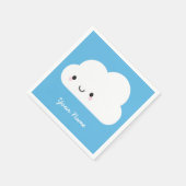 Happy Kawaii Cloud Serviette (Ecke)