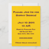 Happy-kawaii Eier Frühstücksbüffet Einladung (Rückseite)