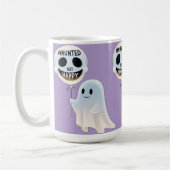 Happy Kawaii Ghost with Skull Balloon Kaffeetasse (Links)