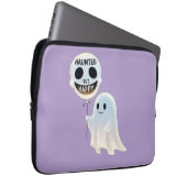 Happy Kawaii Ghost with Skull Balloon Laptopschutzhülle (Vorne Rechts)