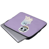 Happy Kawaii Ghost with Skull Balloon Laptopschutzhülle (Vorne Knopf)