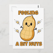 Happy Kawaii Peanut Cartoon - Gefühl ein bisschen  Postkarte (Vorne/Hinten)