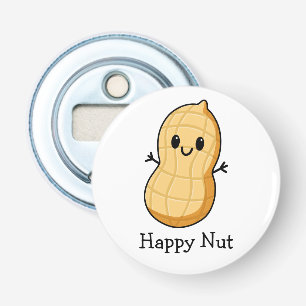 Happy Kawaii Peanut Cartoon - Niedliche Lächelnuss Flaschenöffner