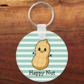 Happy Kawaii Peanut Cartoon - Niedliche Lächelnuss Schlüsselanhänger (Vorderseite)
