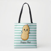 Happy Kawaii Peanut Cartoon - Niedliche Lächelnuss Tasche (Vorderseite)