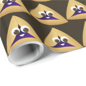 Happy Kawaii Prune Hamentashen Geschenkpapier (Rolleneckpunkt)