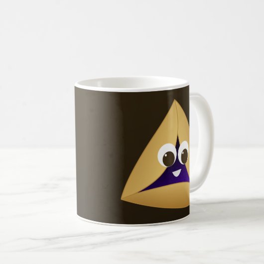 Happy Kawaii Prune Hamentashen Kaffeetasse (VorderseiteRechts)