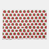 Happy Kawaii Strawberry Geschirrtuch (Horizontal)