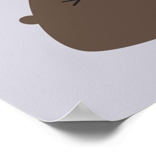 Happy Kawaii Vulkan Poster (Ecke)